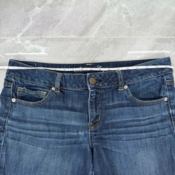 Women’s American Eagle Stretch Dark Wash Jean Shorts Plus Size 14 - Picture 14 of 16